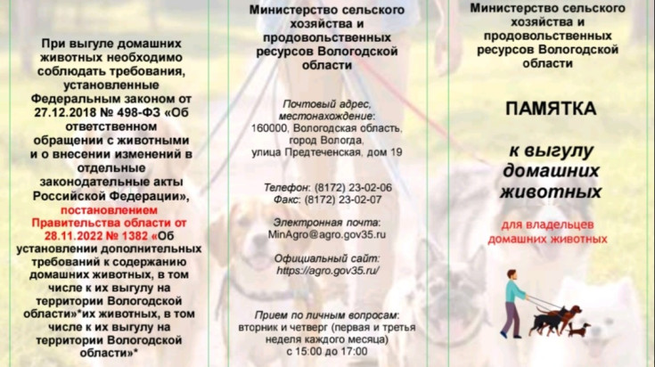Памятка по выгулу домашних животных 1